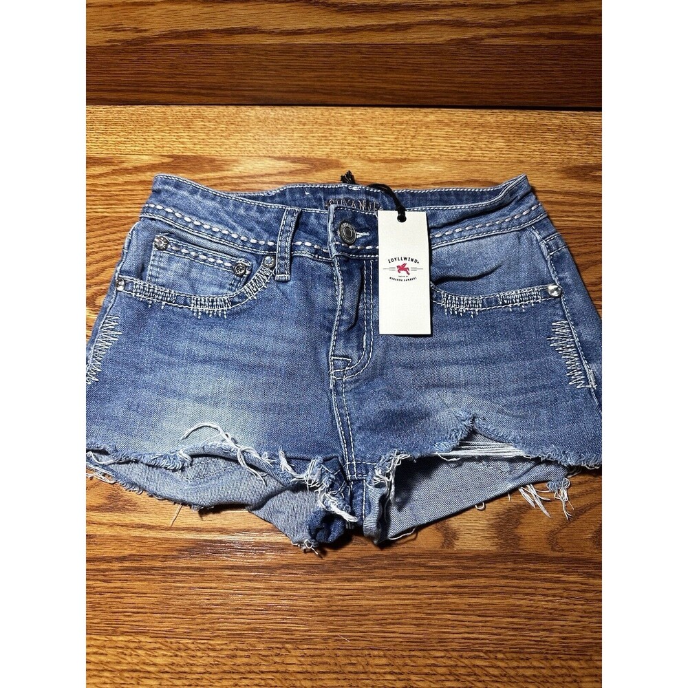 Idyllwind By Miranda Lambert  Shyanne Blue Jean  Raw Hem Shorts Size 0